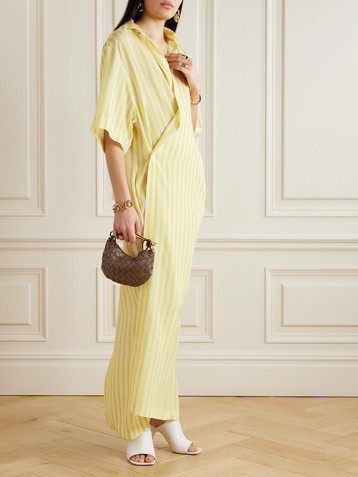 Petar Petrov Striped silk-crepon maxi dress