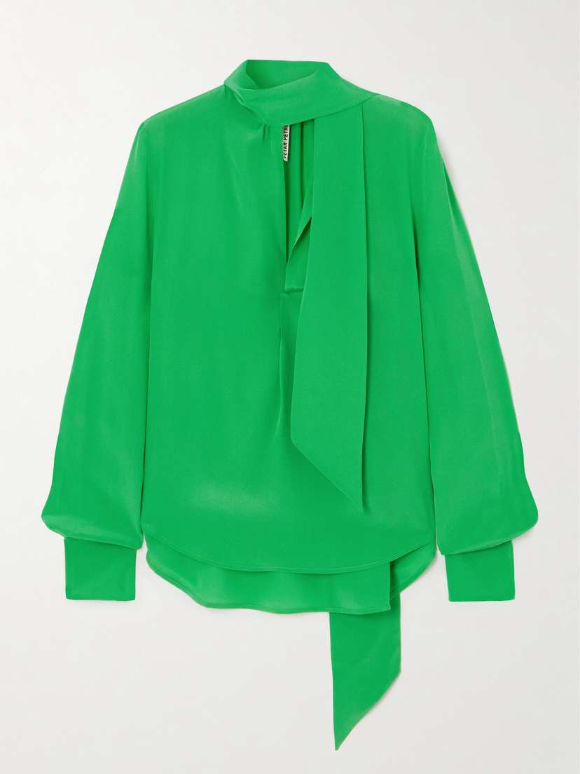 Petar Petrov True Romance Pussy-bow Silk-crepe Blouse
