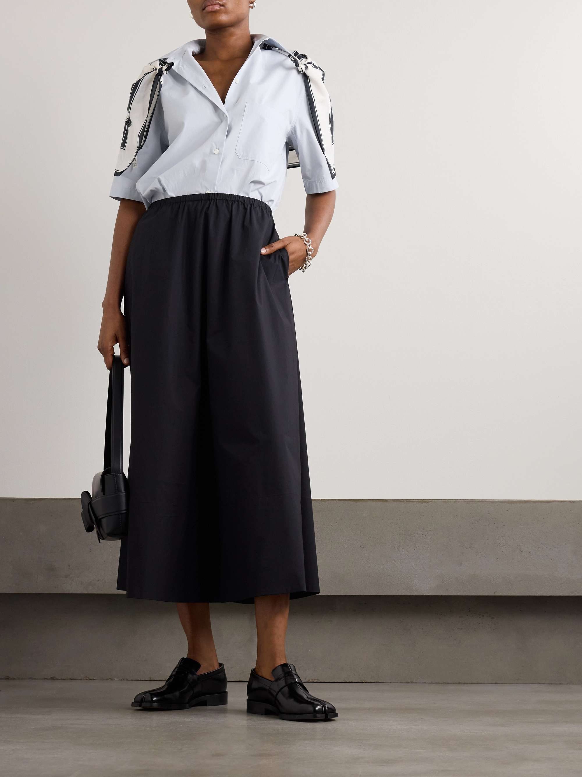 BY MALENE BIRGER Pheobes gathered organic cotton poplin midi skirt NET A PORTER