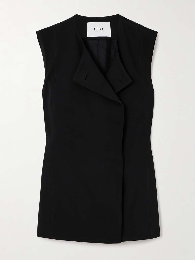 ESSE Studios Solpha Double-breasted Stretch-crepe Vest