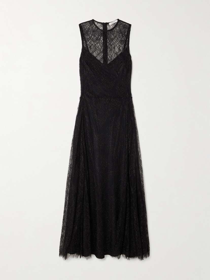 ESSE Studios Solace Metallic Lace Midi Dress
