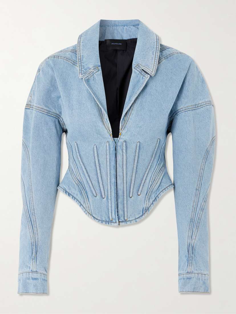 Mugler Organic Denim Corset Jacket