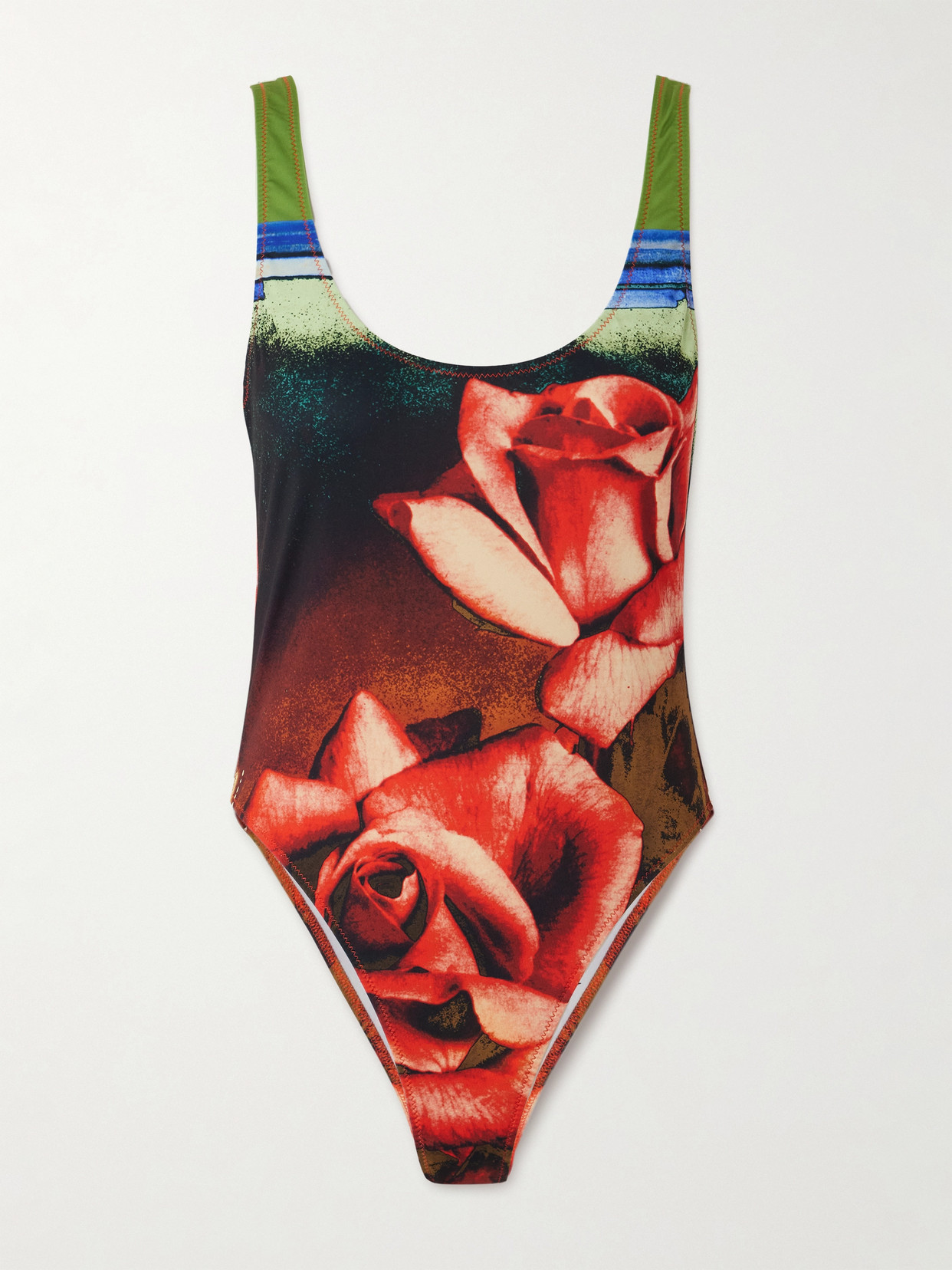 Shop Jean Paul Gaultier Floral-print Swimsuit In Multi