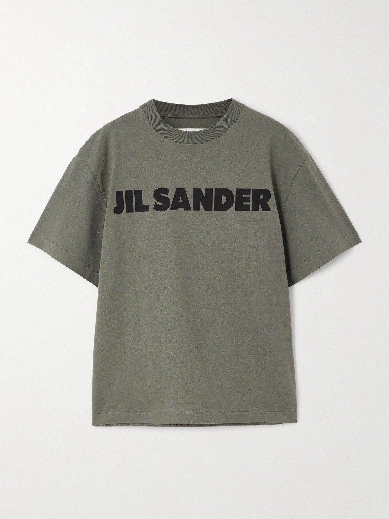 Jil Sander Printed Cotton-jersey T-shirt In Green