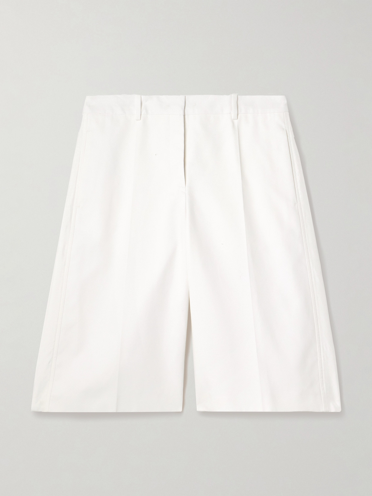 Jil Sander Button-fastening Cotton Shorts In White