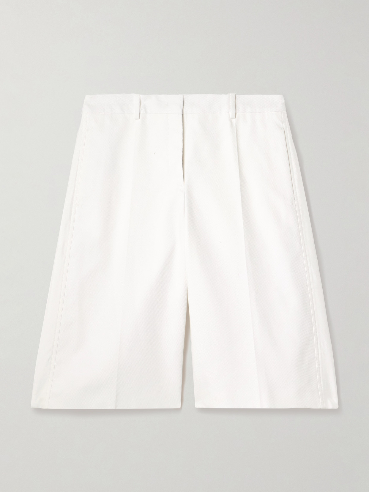 Jil Sander Cotton-piqué And Jersey Shorts In White