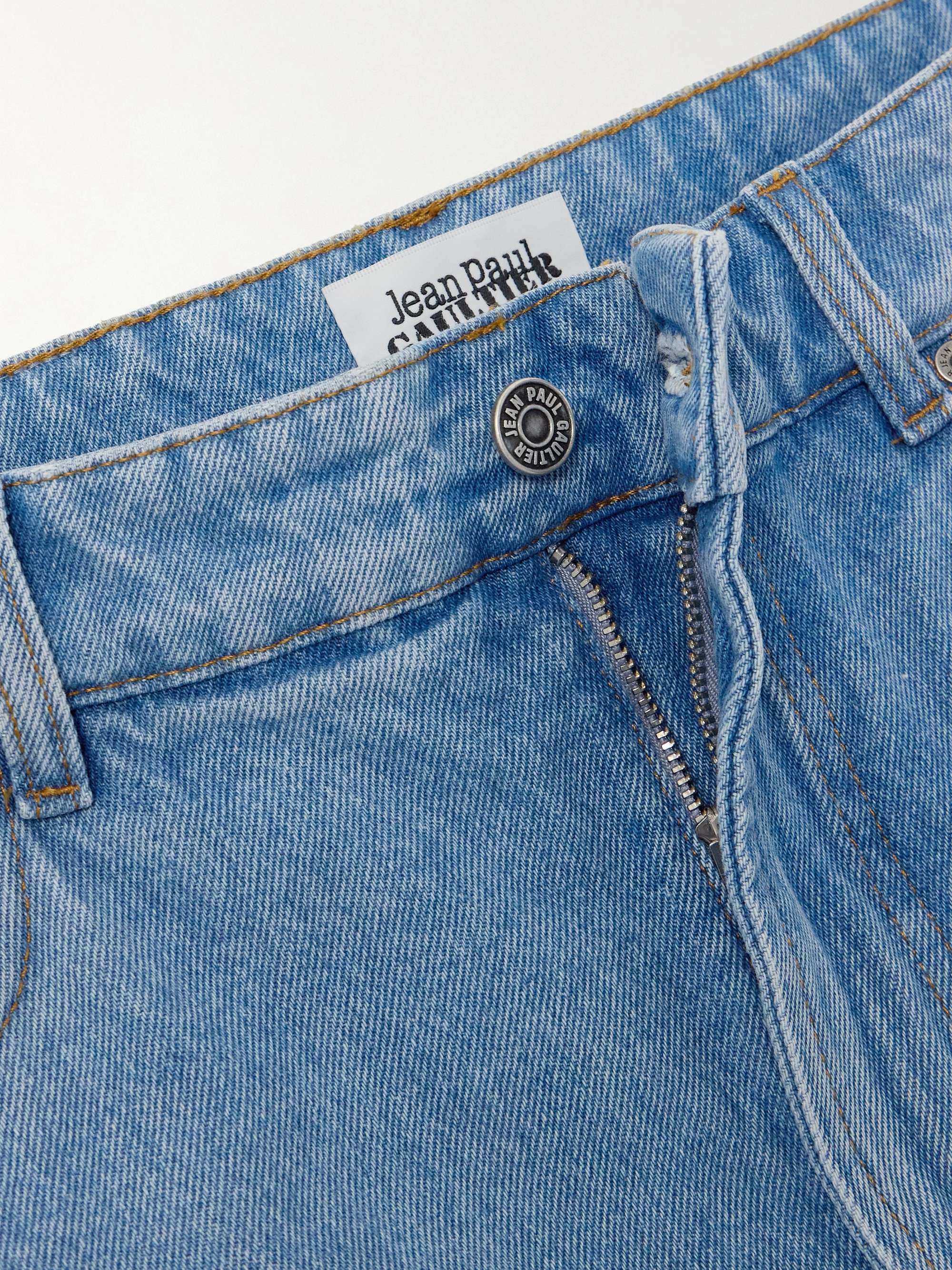 JEAN PAUL GAULTIER Layered high-rise wide-leg jeans | NET-A JEAN PAUL GAULTIER Layered high-rise wide-leg jeans | NET-A