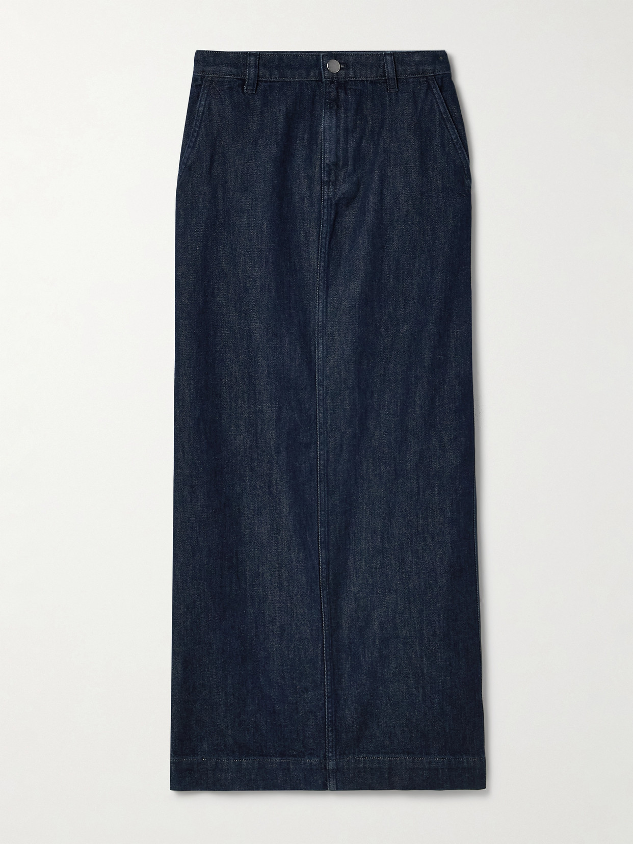 Shop Theory Denim Maxi Skirt In Blue