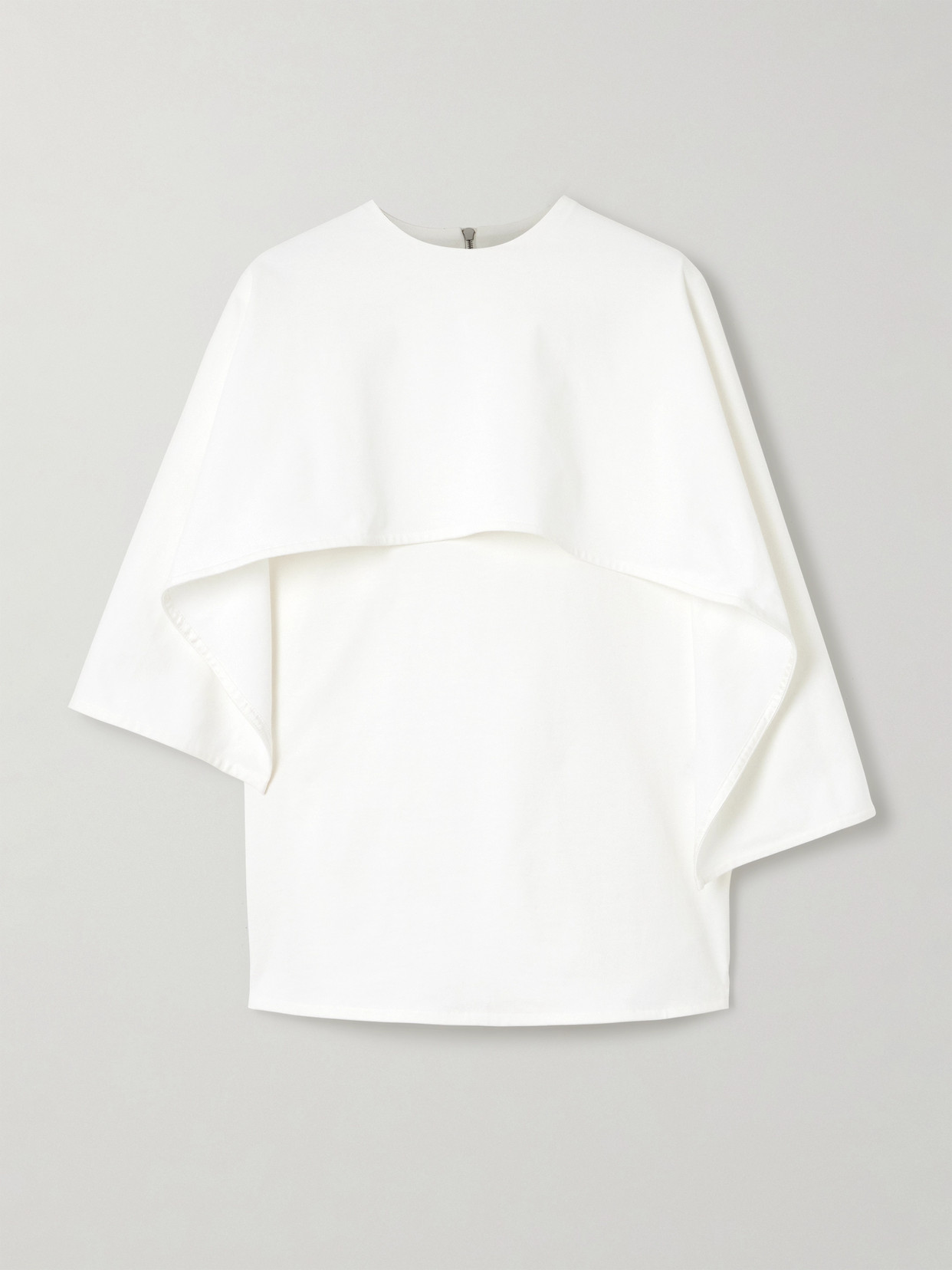 Jil Sander - Cape-effect Cotton-jersey Blouse - White