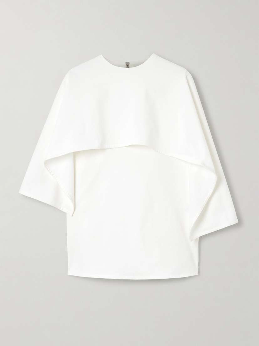 Jil Sander Cape-effect Cotton-jersey Blouse