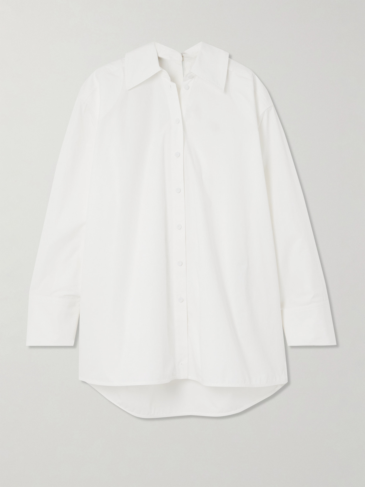 Jil Sander Oversized Cotton-poplin Shirt In White