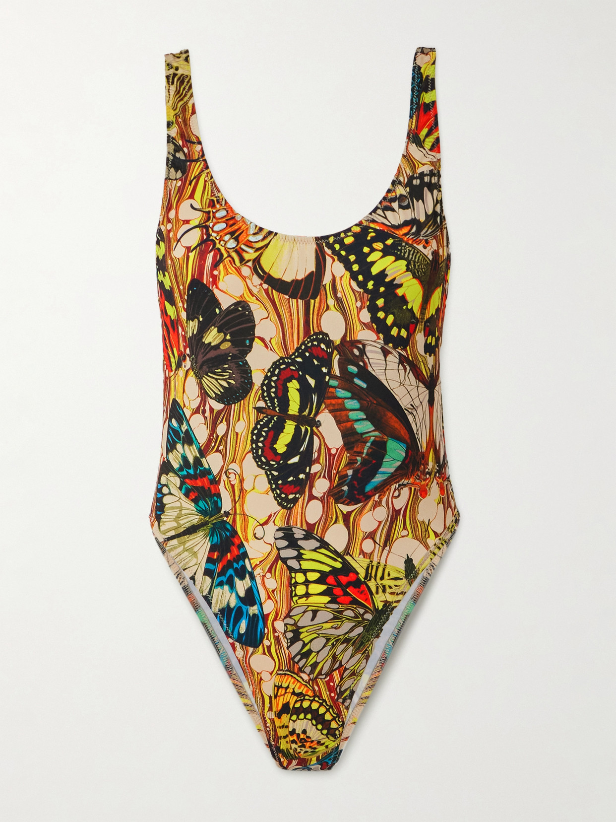 Jean Paul Gaultier Papillon One Piece Swimsuit In Multi