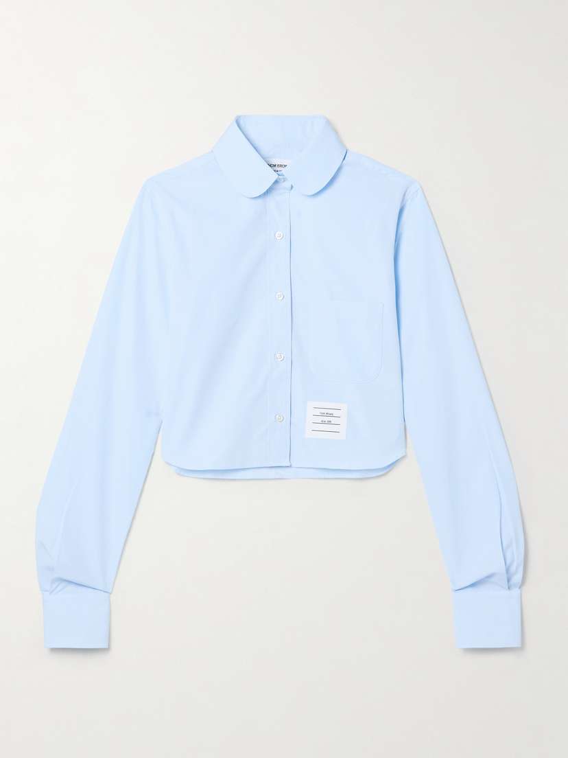 Thom Browne Cropped Cotton-poplin Shirt