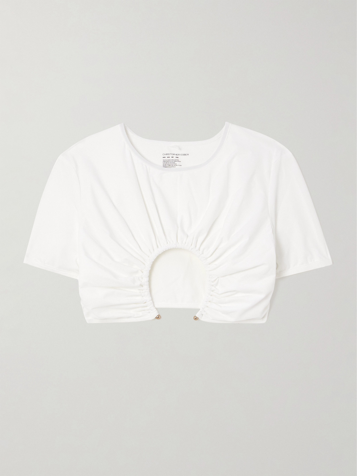 Christopher Esber - Embellished Bikini Top - White