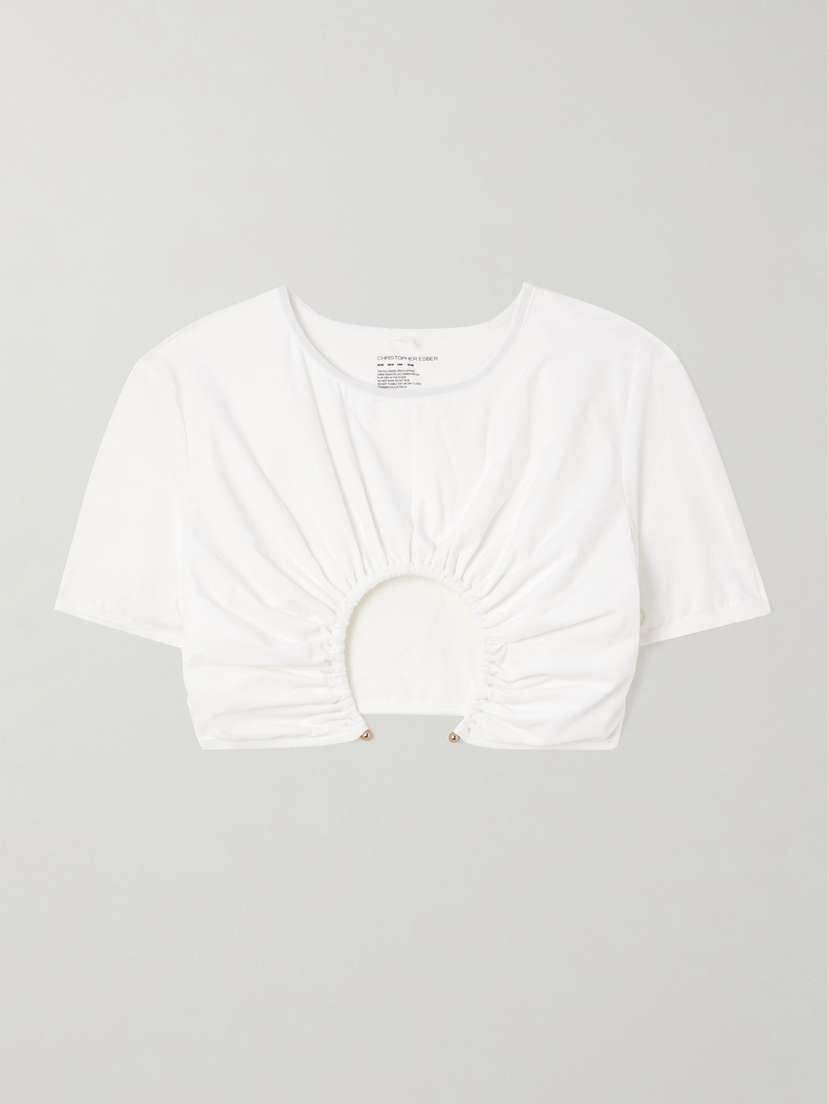 Christopher Esber Embellished Bikini Top - UK 14