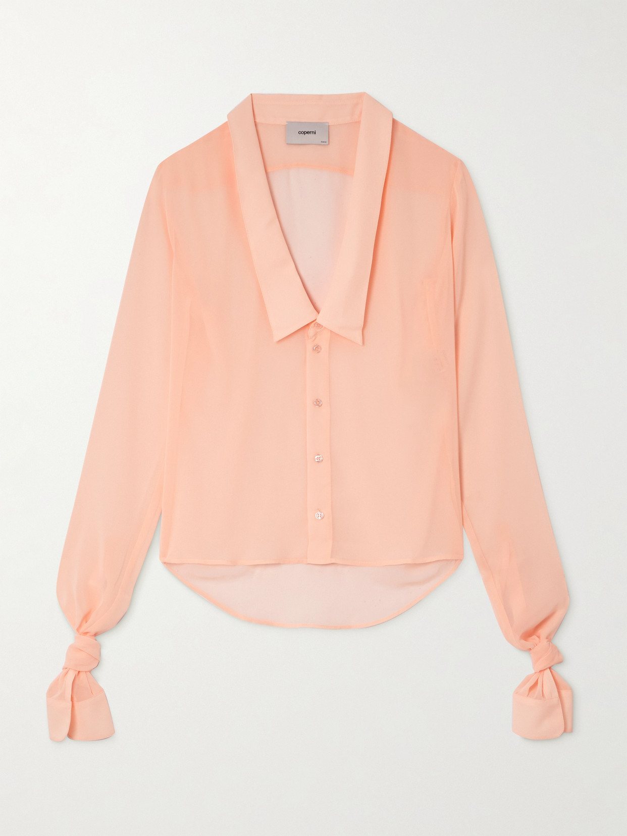 Coperni Chiffon Blouse In Orange