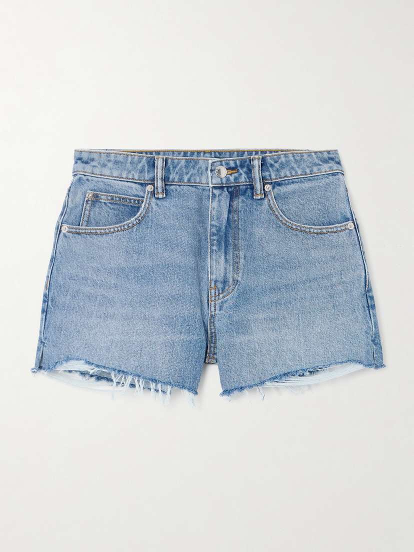 Alexander Wang Bite Distressed Denim Shorts