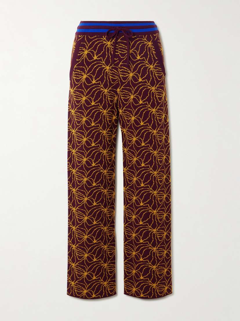 Dries Van Noten Jacquard-knit Straight-leg Pants