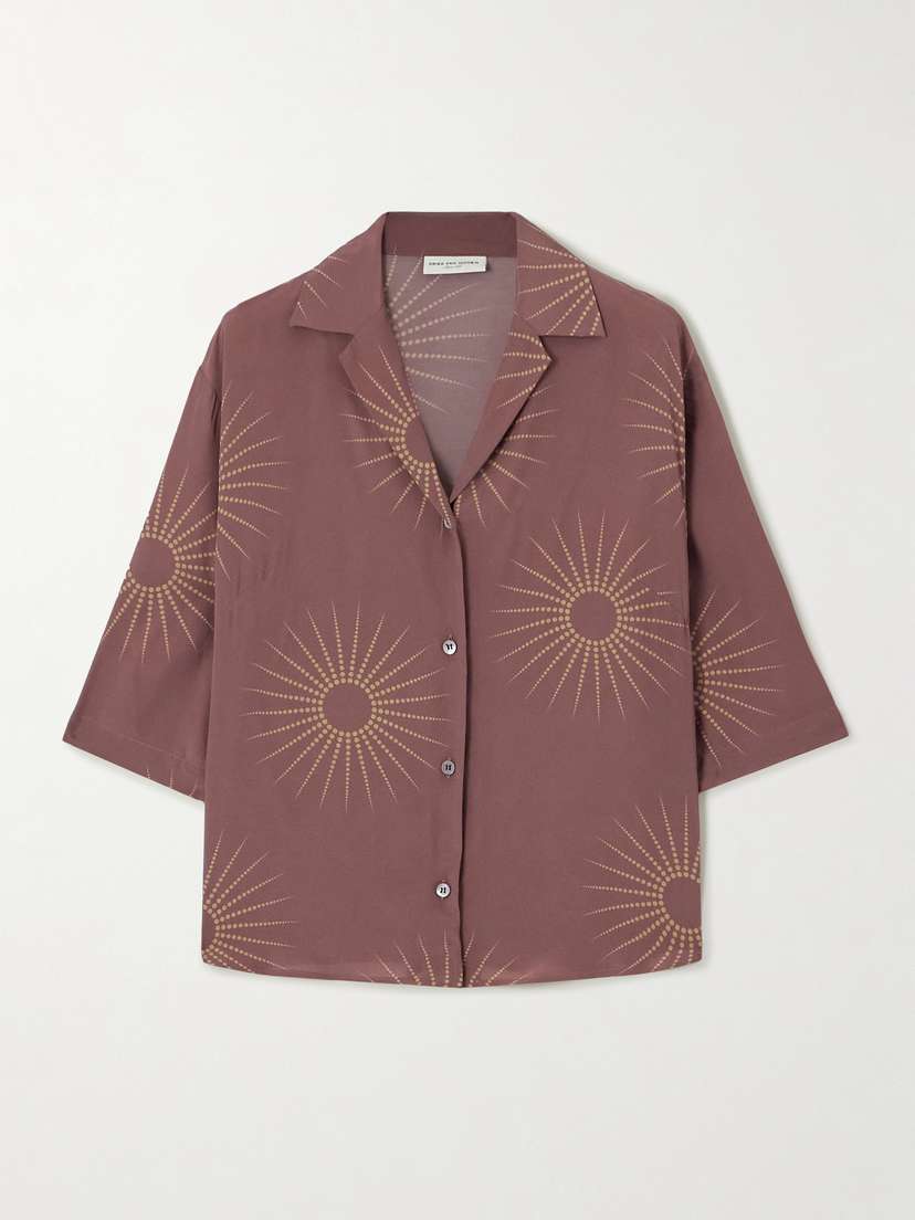 Dries Van Noten Printed Satin Shirt