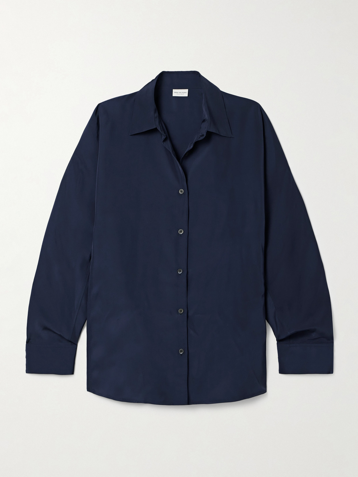 Dries Van Noten Crepe De Chine Shirt - Blue