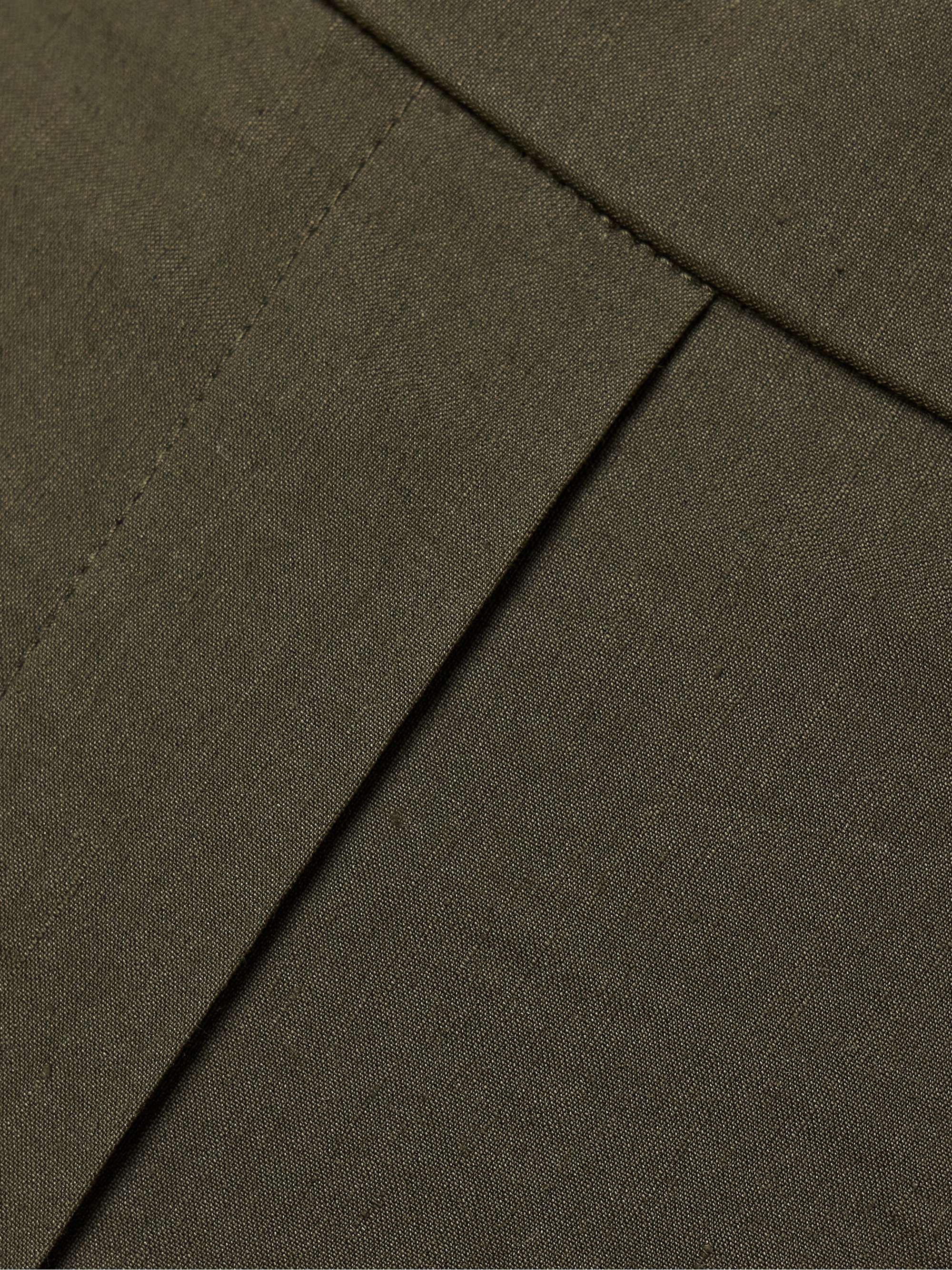 THEORY Treeca cropped stretch linen-blend straight-leg pants