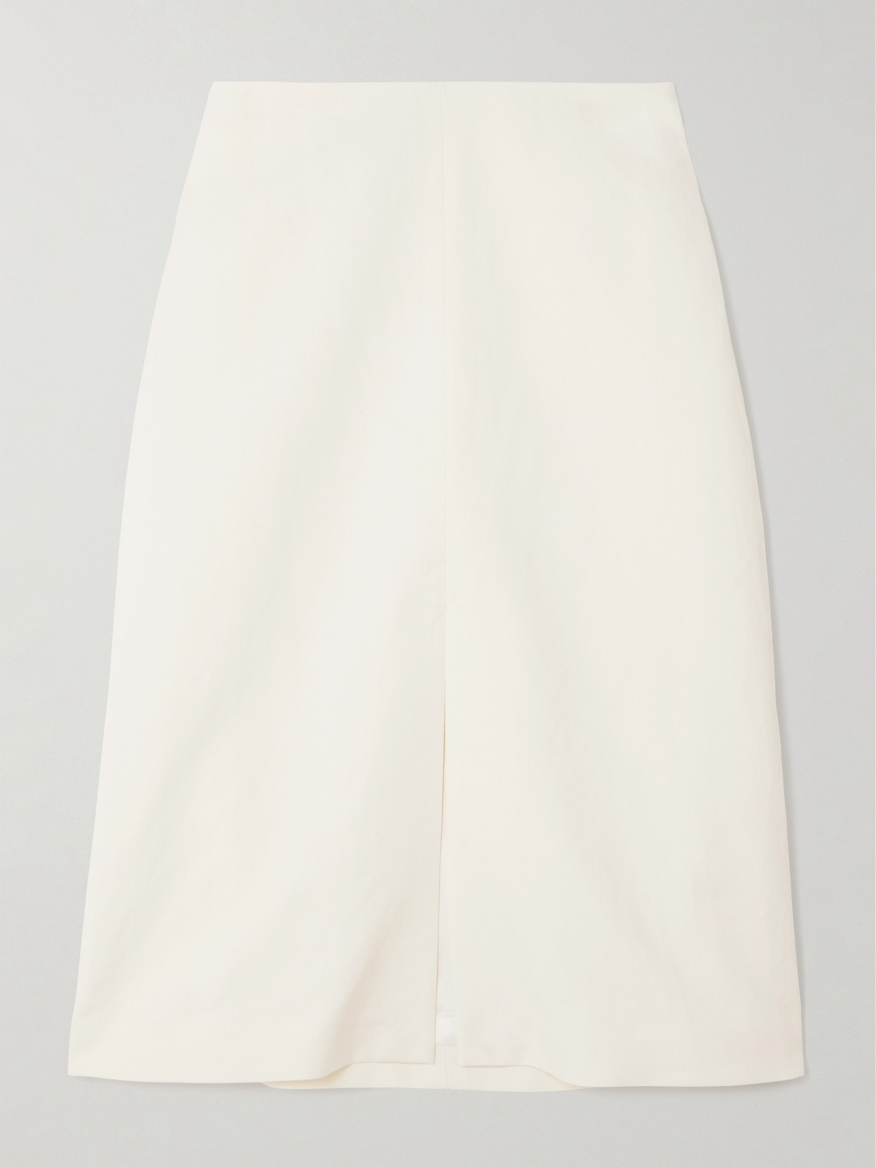 Dries Van Noten Twill Midi Skirt In White