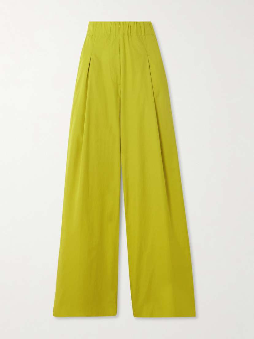 Dries Van Noten Pleated Cotton Wide-leg Pants
