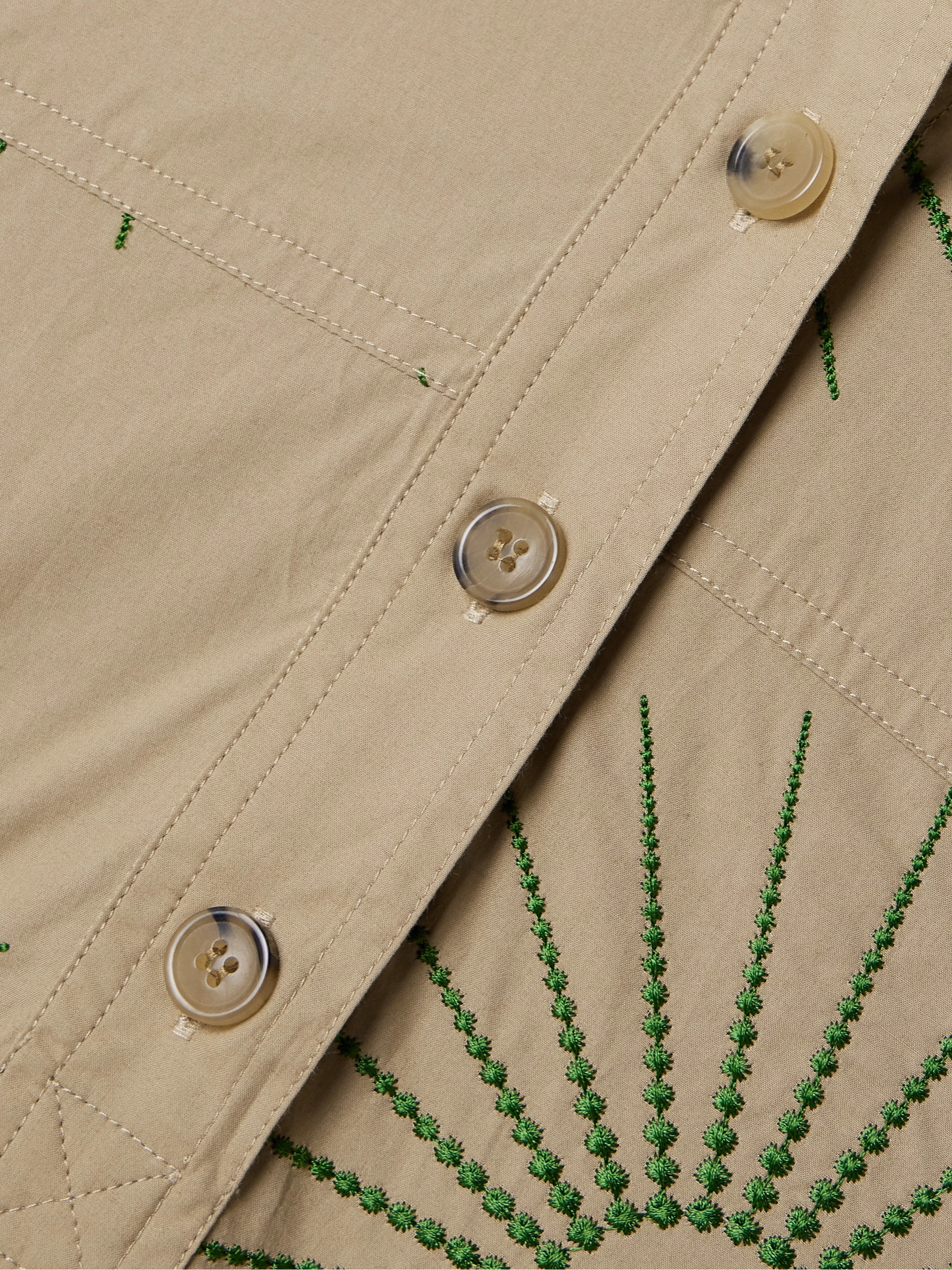 Dries Van Noten Embroidered cotton-poplin maxi dress