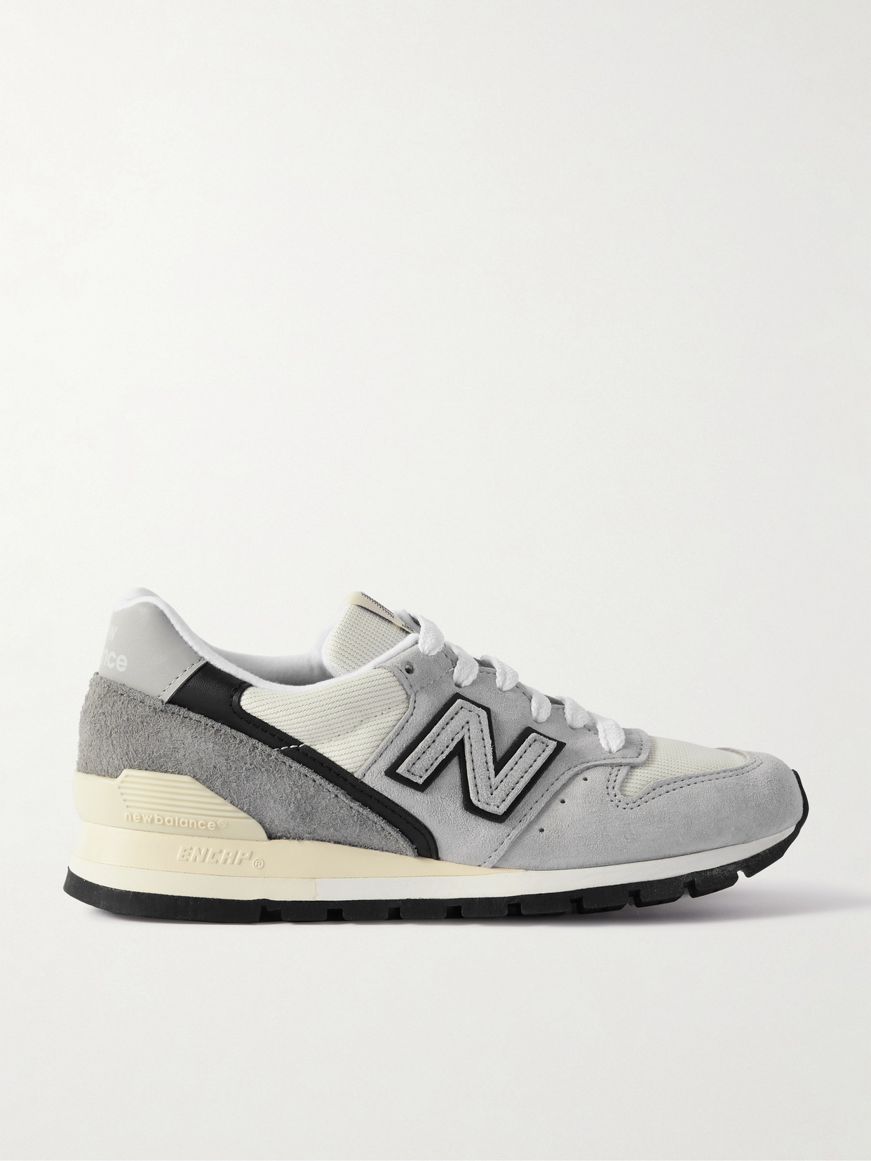New Balance - U996 Mesh And Leather-trimmed Suede Sneakers - Gray