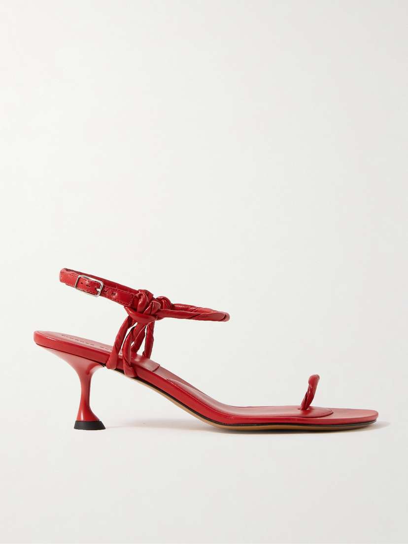 Proenza Schouler Tee Toe Ring Knotted Leather Sandals