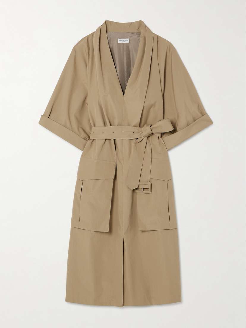 Dries Van Noten Belted Cotton-poplin Midi Dress