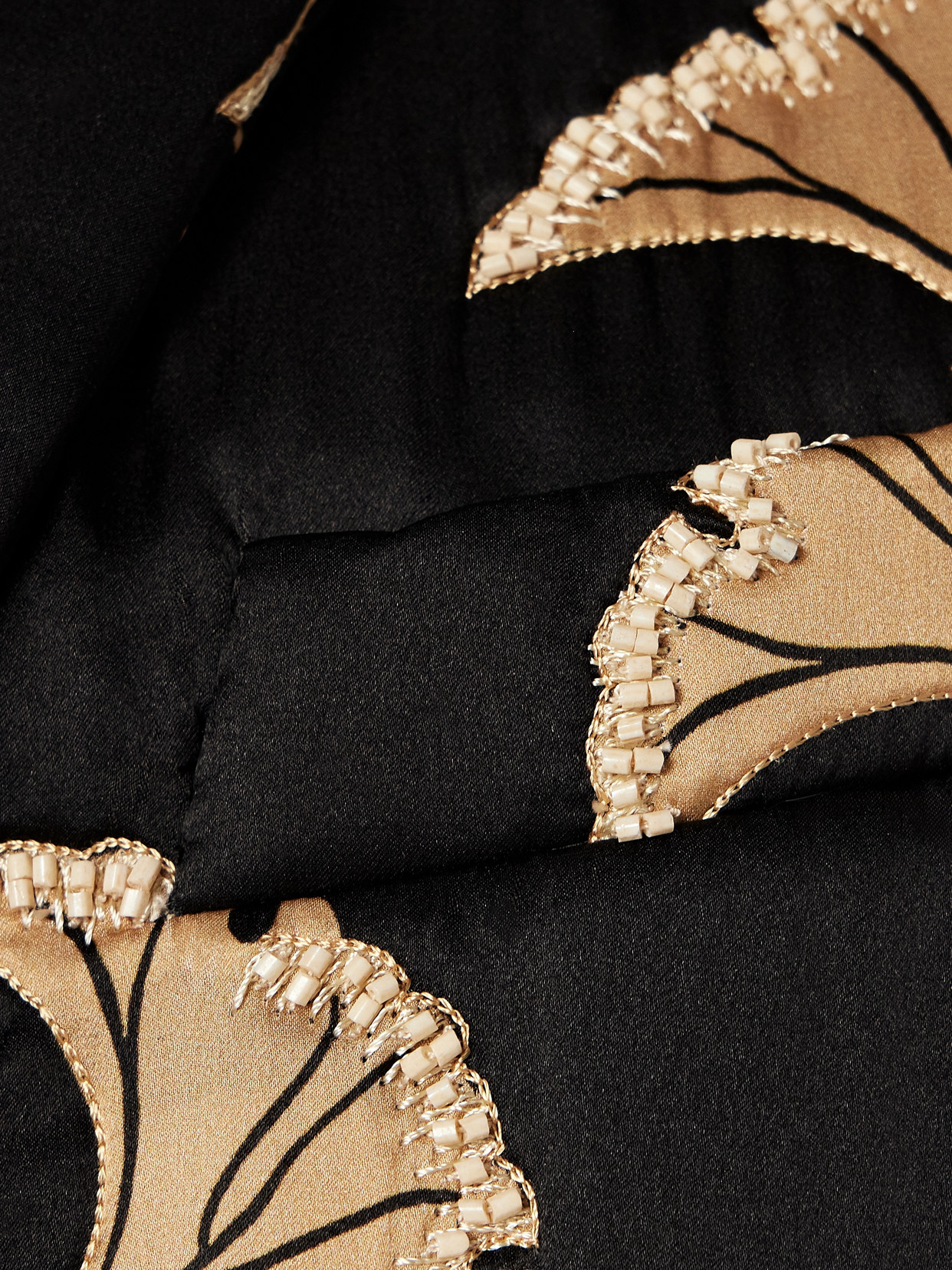 Dries Van Noten Blur Embellished Oversize Satin Blazer In Black
