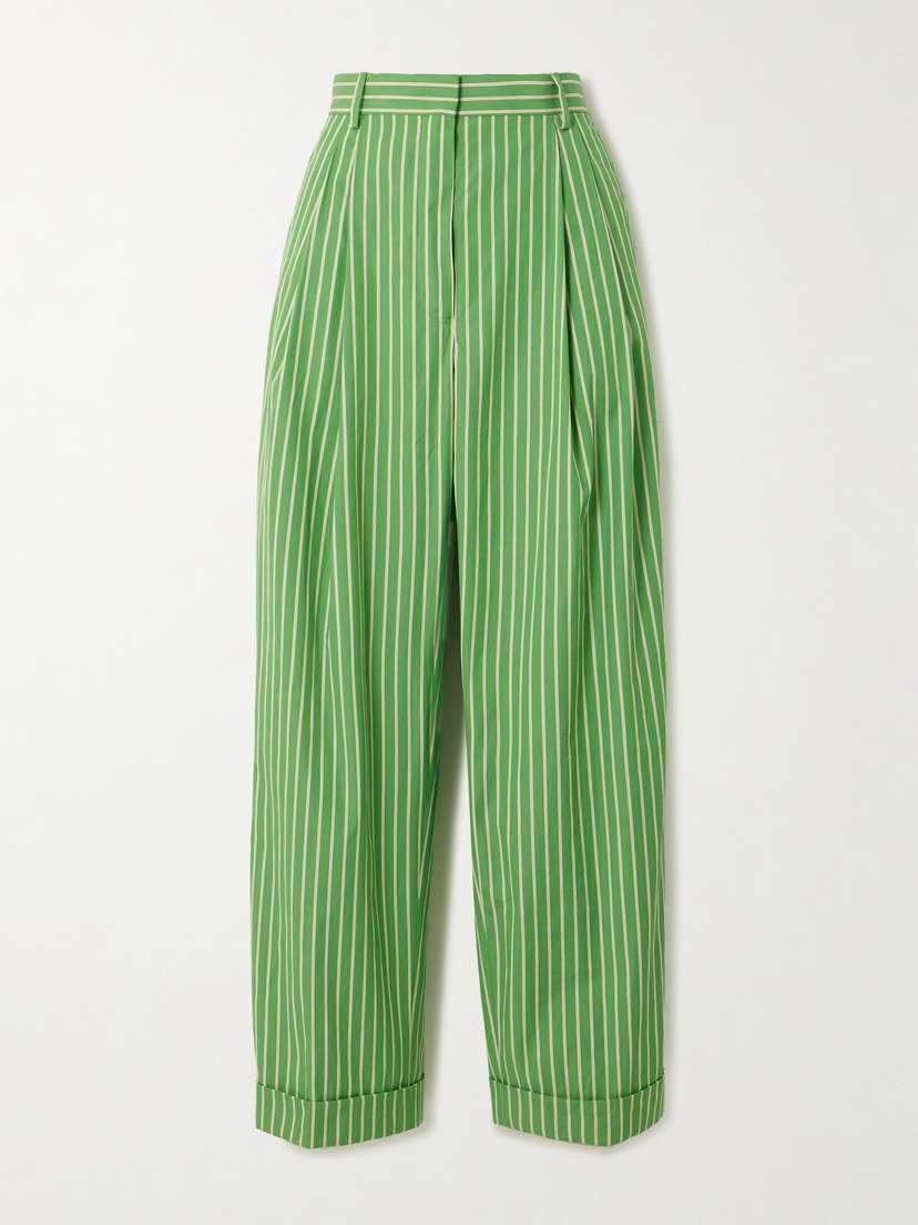 Dries Van Noten Pinstriped Cotton-twill Straight-leg Pants - FR 34