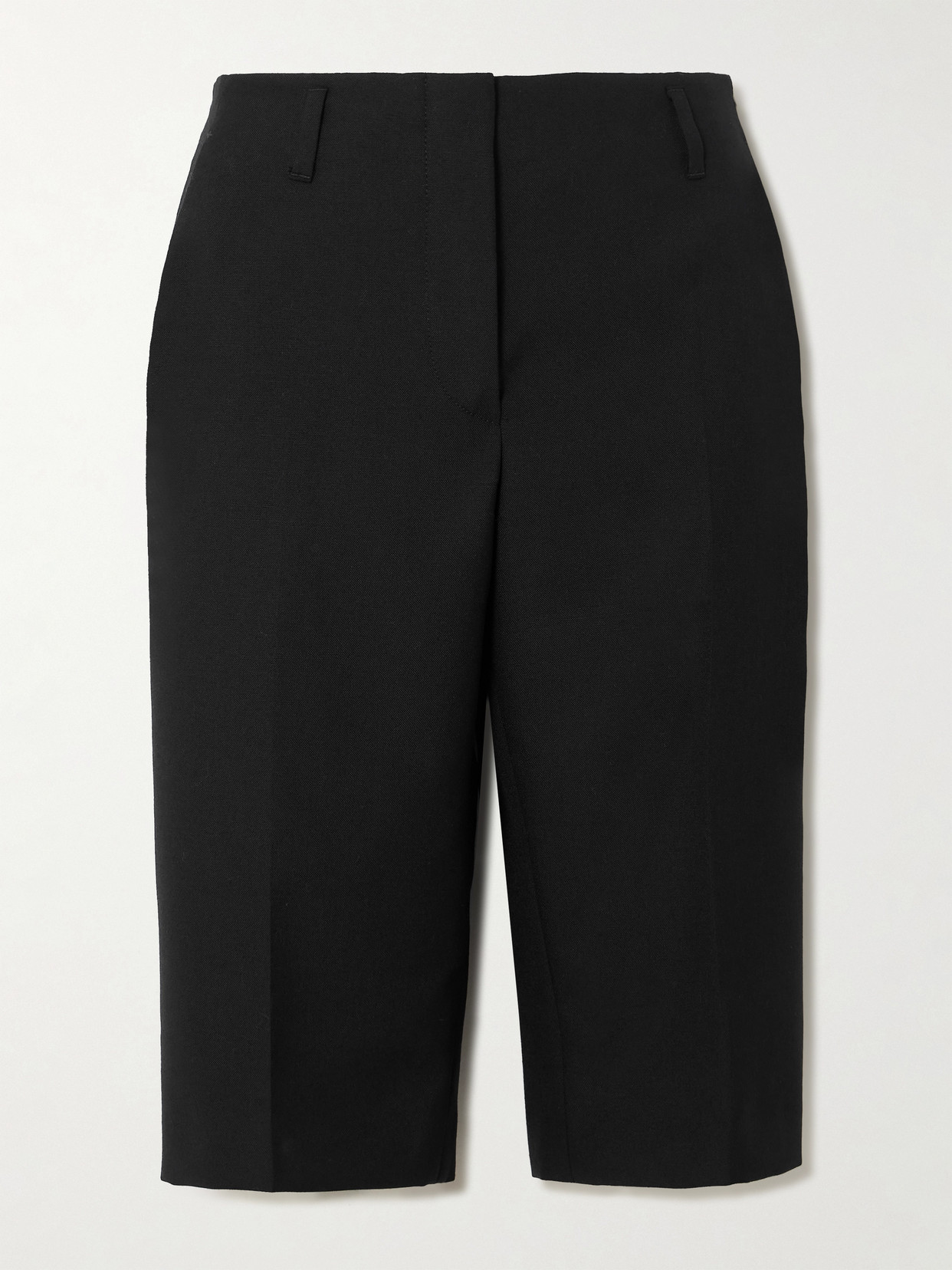 Dries Van Noten Wool-gabardine Shorts In Black