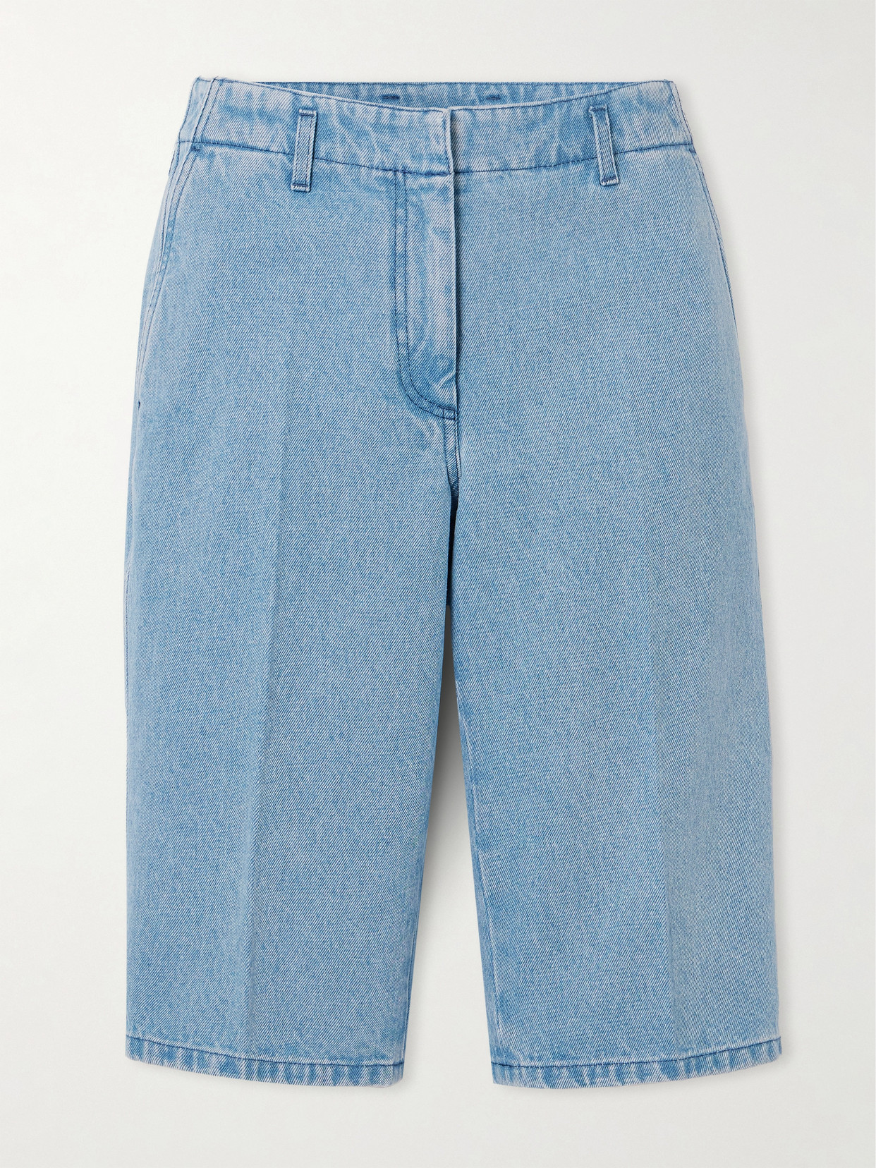 Shop Dries Van Noten Denim Shorts In Blue