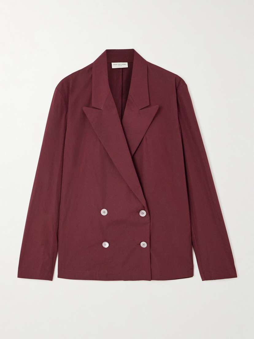 Dries Van Noten Caplana Double-breasted Cotton-faille Shirt