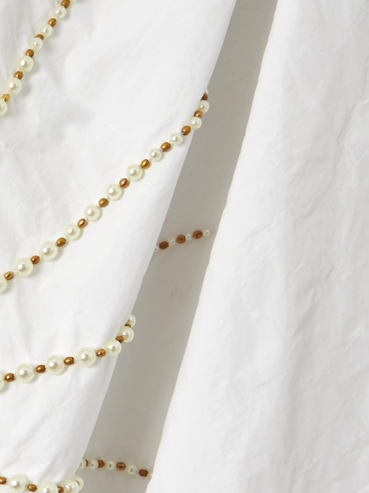 Dries Van Noten Soni Starburst Embroidered Pleated Midi Skirt In White