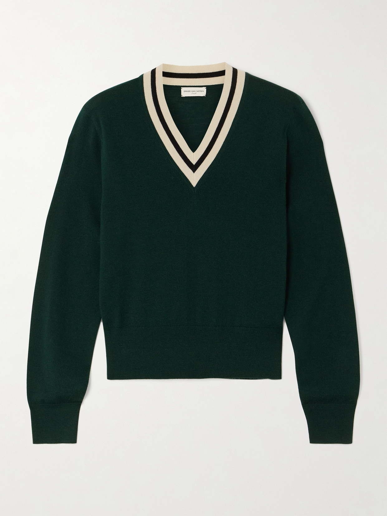 Dries Van Noten Merino Wool Sweater In Green