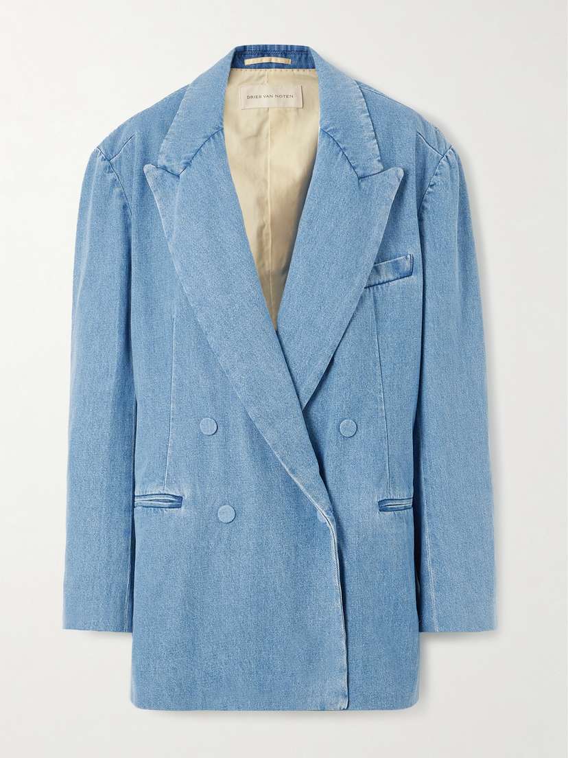 Dries Van Noten Oversized Double-breasted Denim Blazer