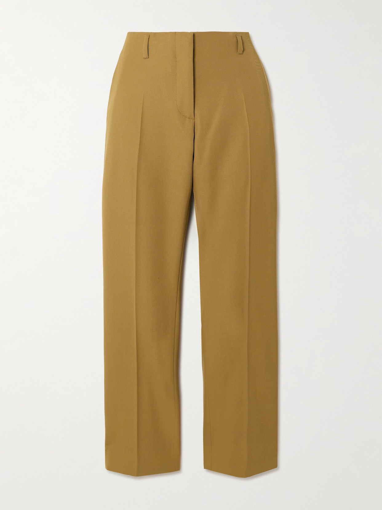 Dries Van Noten Twill Tapered Pants In Brown