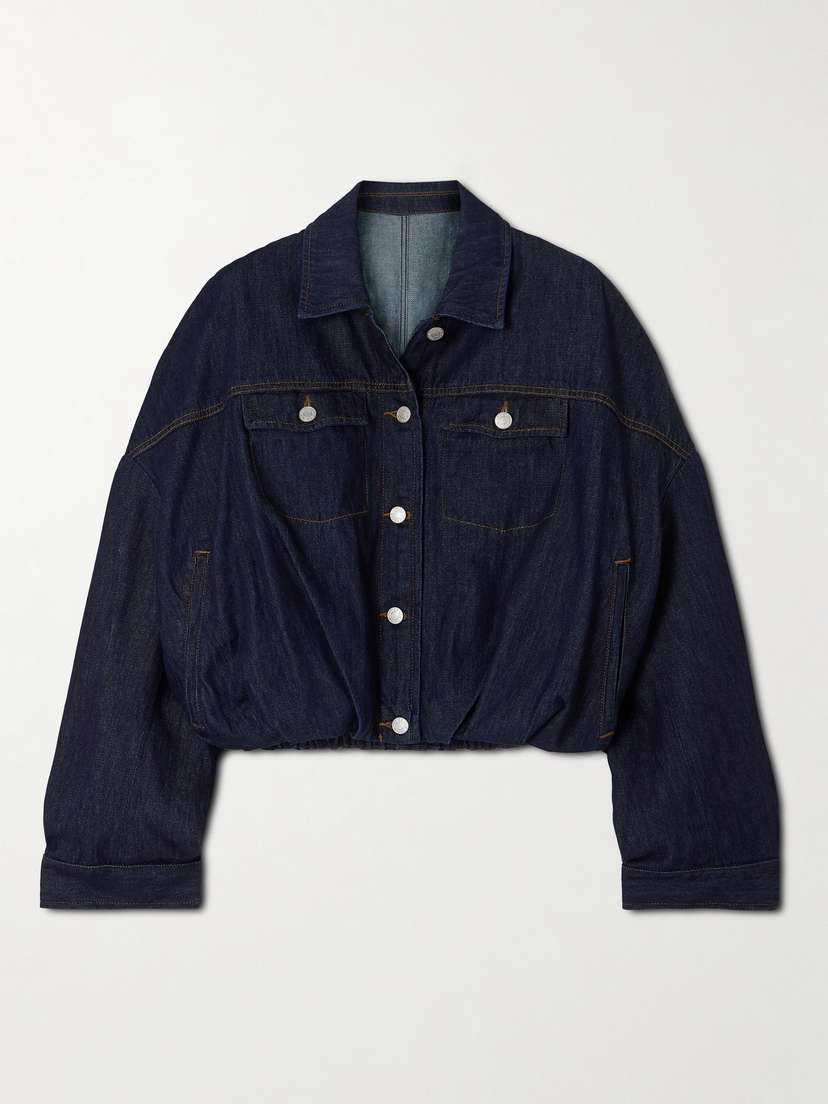 Dries Van Noten Oversized Gathered Denim Jacket