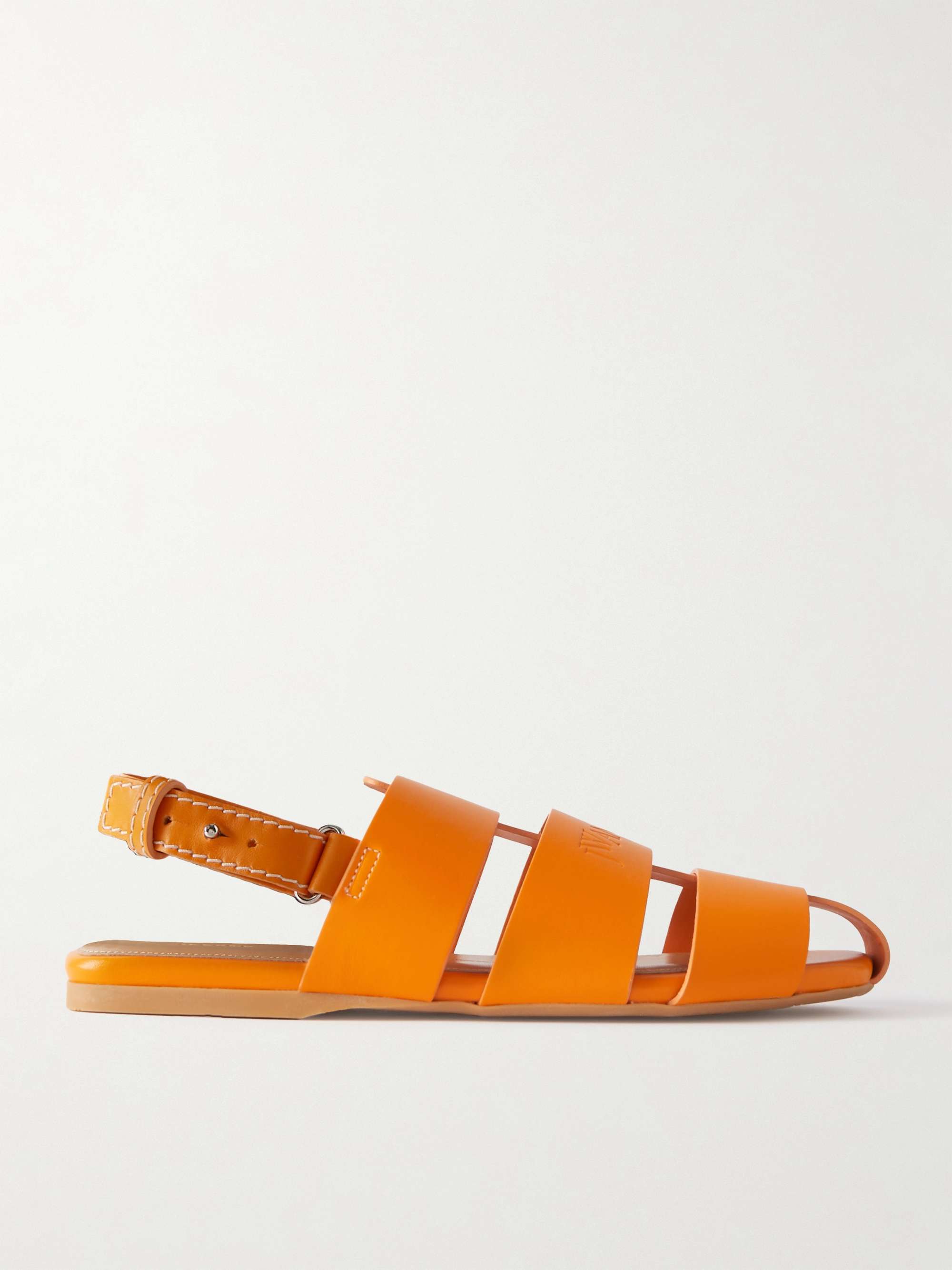 Orange leather sandals outlet