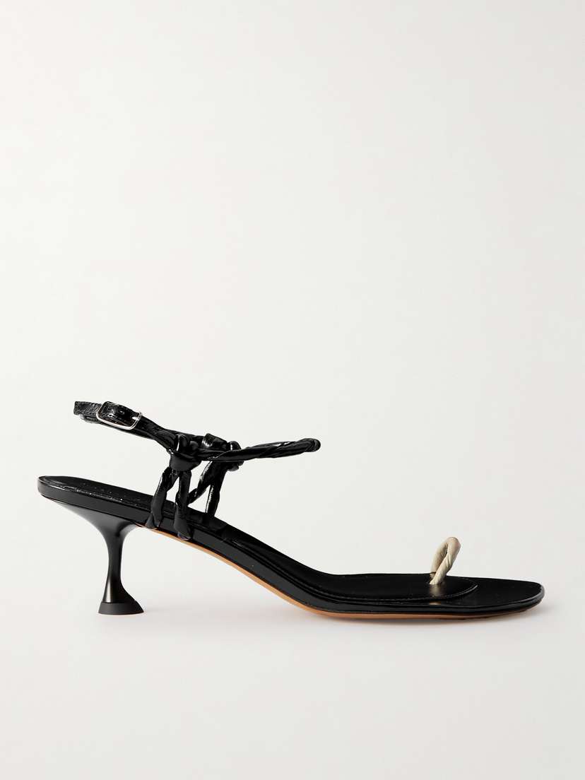 Proenza Schouler Twisted Glossed-leather Sandals