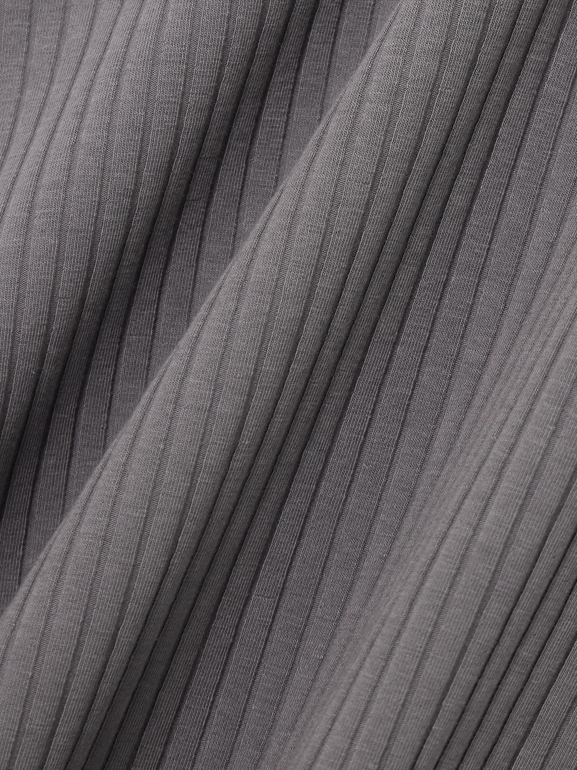 Dries Van Noten Asymmetric draped ribbed jersey midi dress thumbnail
