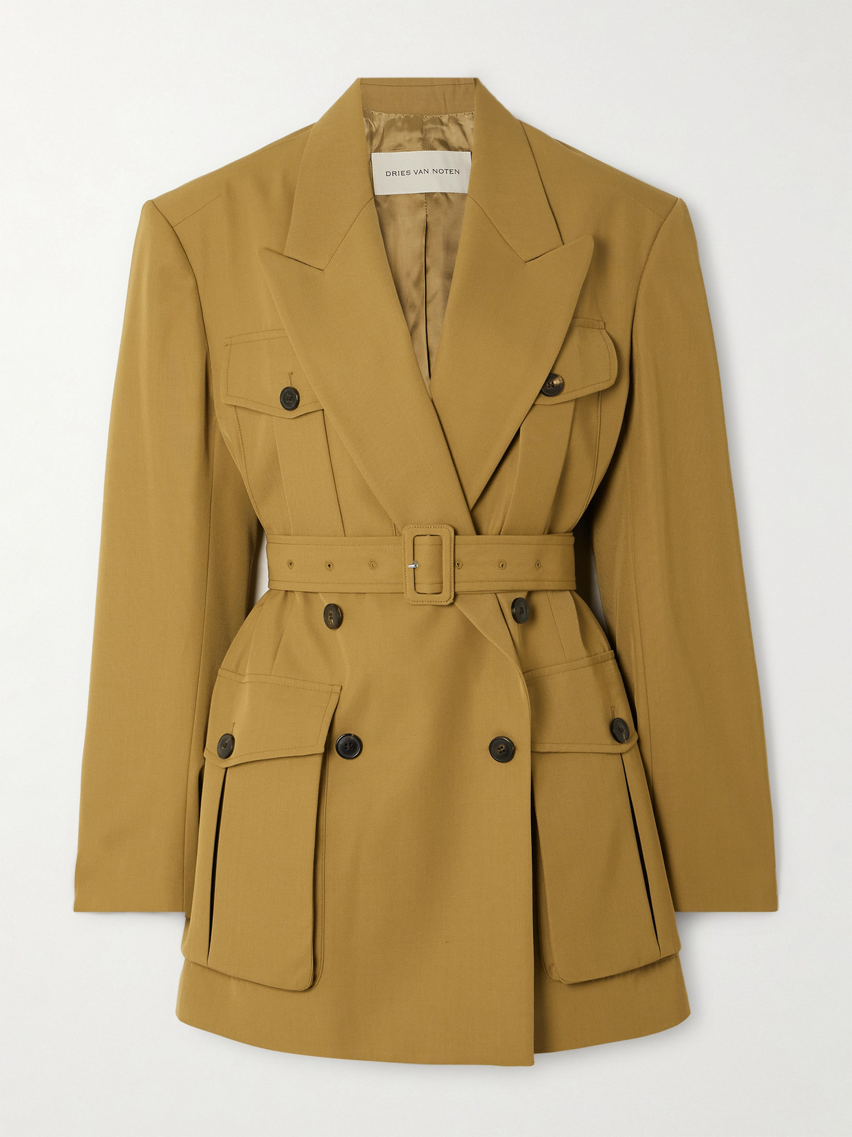 Dries Van Noten - Belted Twill Jacket - Brown