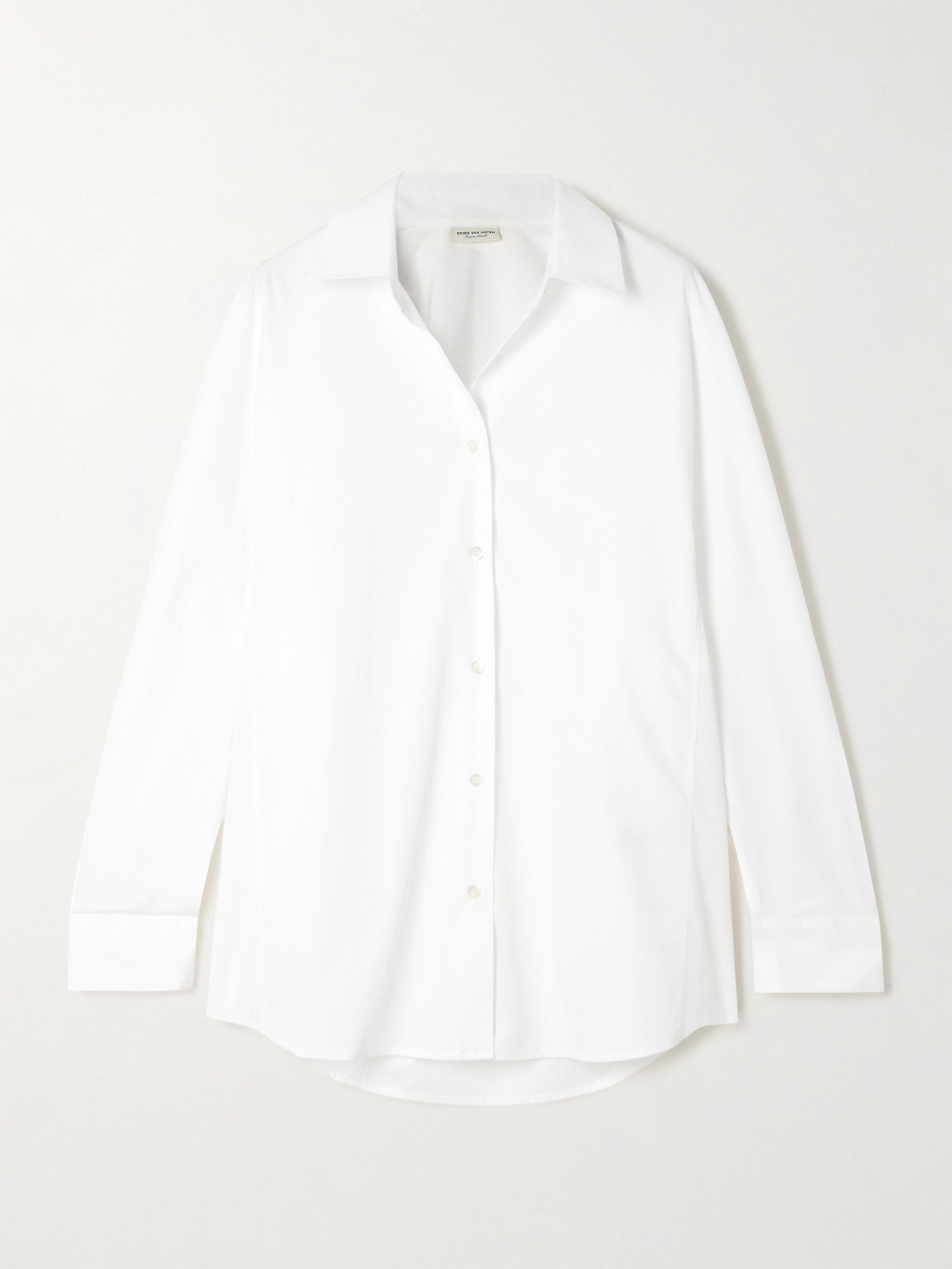 Dries Van Noten Oversized Cotton Shirt In White