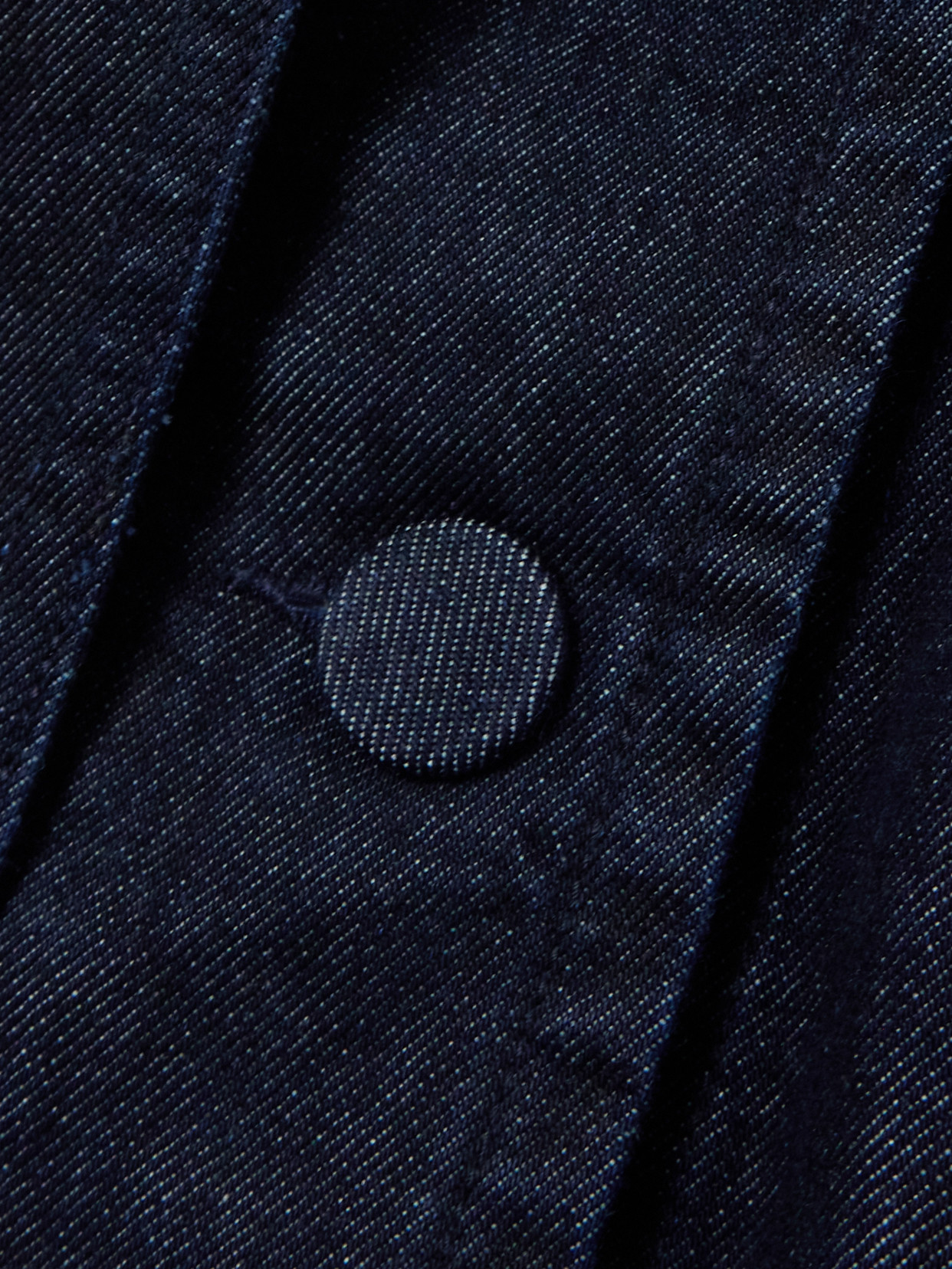 Dries Van Noten Indigo Belted Denim Jacket In Blue
