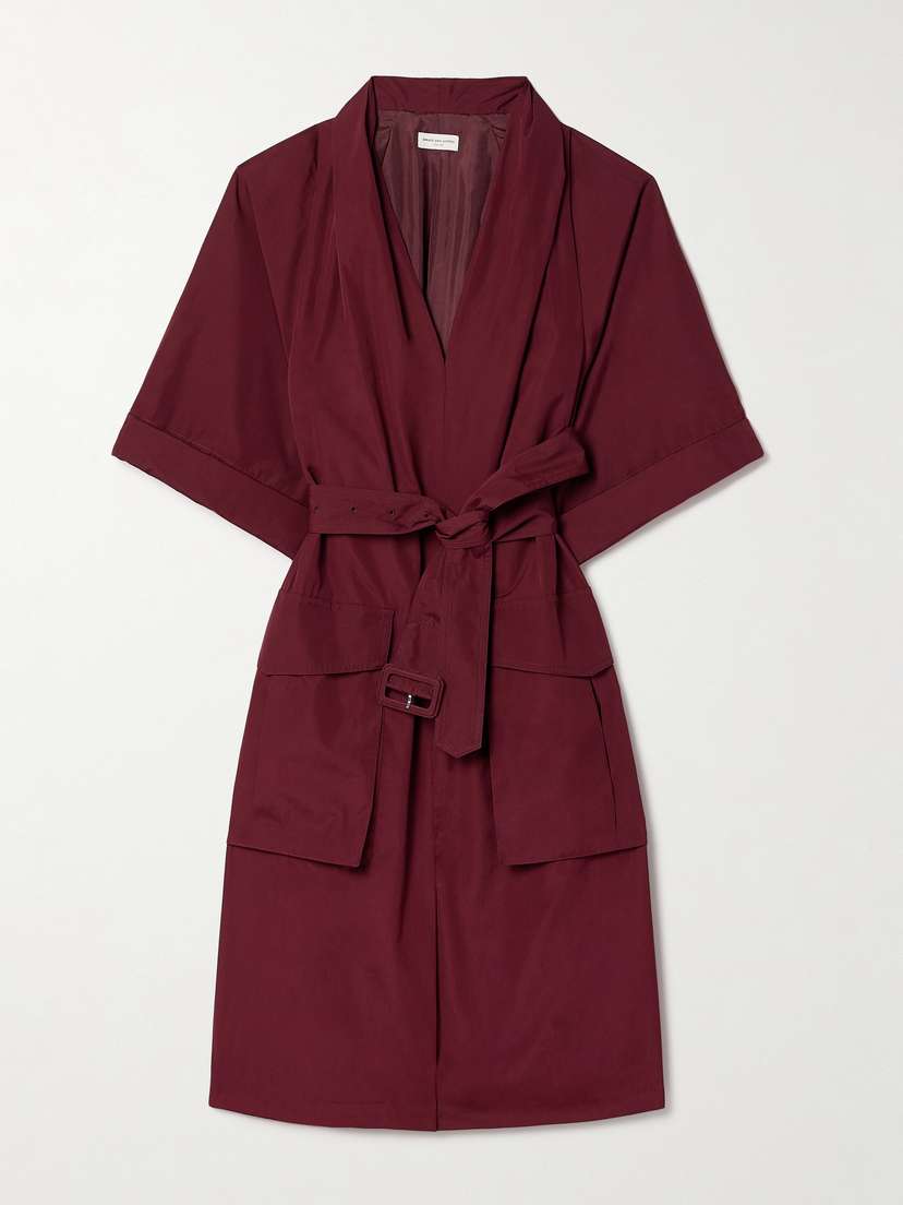 Dries Van Noten Belted Cotton-poplin Midi Dress