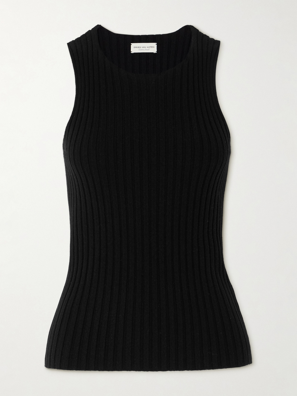 Dries Van Noten - Ribbed Cashmere Tank - Black