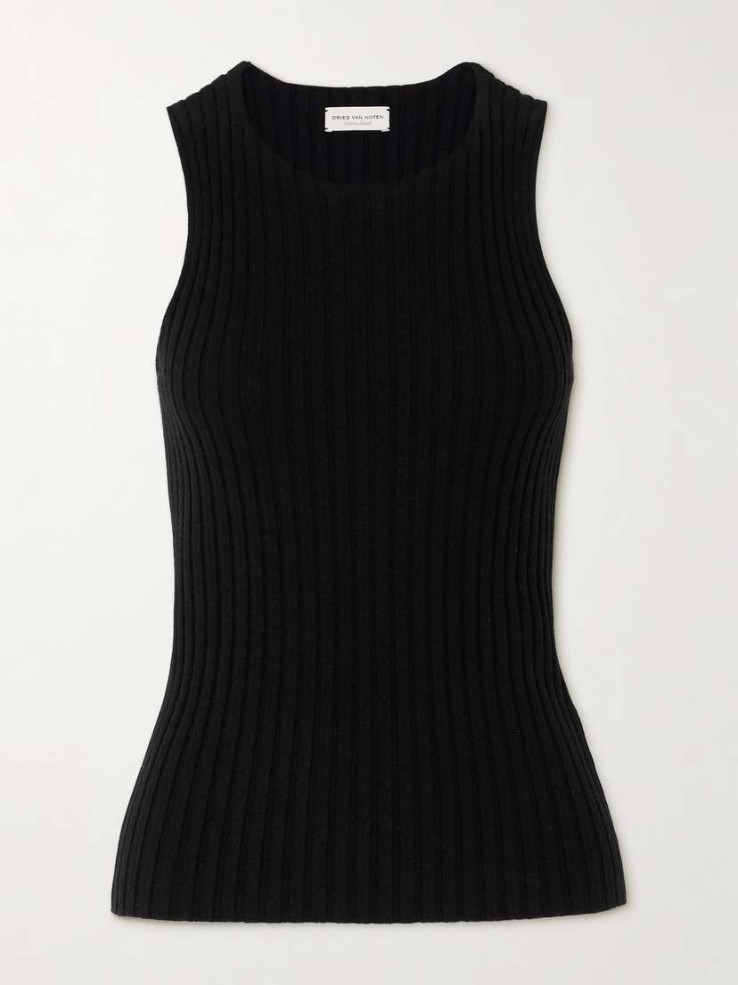 Dries Van Noten Ribbed Cashmere Tank